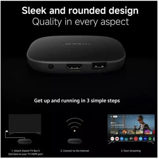 Xiaomi Mi TV Box S 3rd Generation – 4K Ultra HD Streaming Media Player